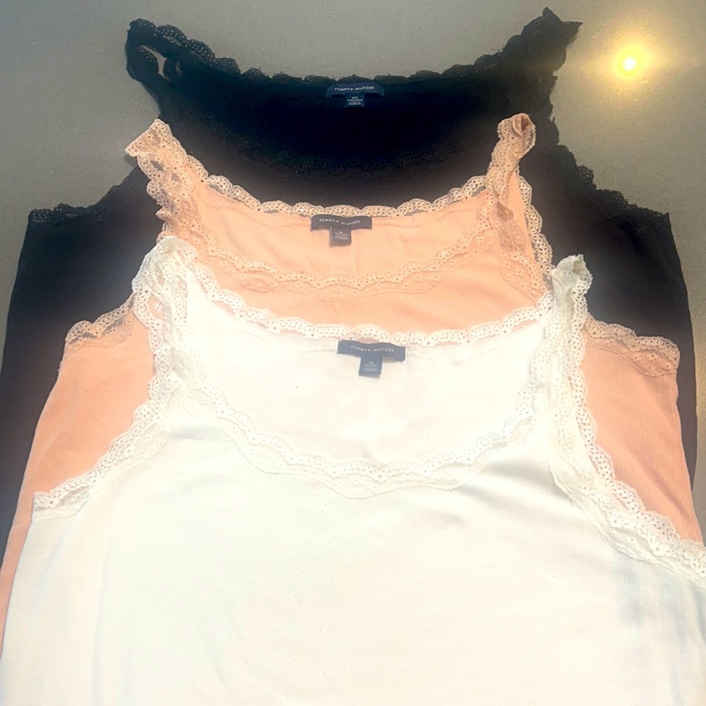 Set of 3 Tommy Hilfiger tank camisoles.